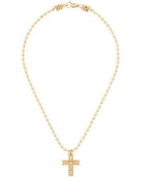 Emanuele Bicocchi - Beaded Chain Notre-Dame Cross Necklace - Lyst