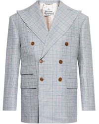 Vivienne Westwood - Checked Double-Breasted Blazer - Lyst