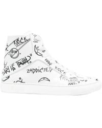 Zadig & Voltaire - High Flash High-Top Leather Sneakers - Lyst
