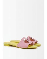Gucci - Interlocking Gg Cut-Out Leather Sandals - Lyst