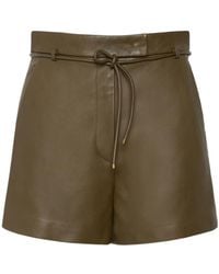 Max Mara - Nappa Leather Shorts - Lyst