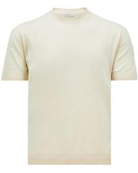 Moncler - Silk Cotton T-Shirt - Lyst