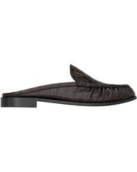 Saint Laurent - Le Loafer Logo Plaque Slip-On Mules - Lyst