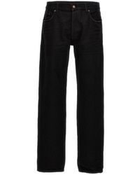 Saint Laurent - Buttoned Straight Leg Jeans - Lyst