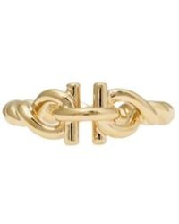 Ferragamo - Gancini Twisted Ring (54Mm) - Lyst