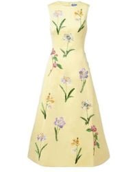 Leo - C Beaded Floral Midi Dress - Lyst