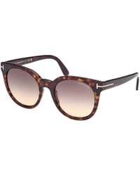 Tom Ford - Eyewear Moira Round Frame Sunglasses - Lyst