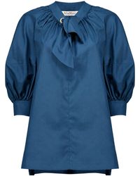 Max Mara - Gathered Poplin Shirt Dress - Lyst