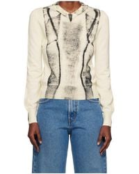 MM6 by Maison Margiela - Abstract-Print Sweater - Lyst