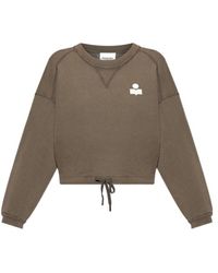 Isabel Marant - Isabel Marant Étoile Logo Printed Drawstring Sweatshirt - Lyst