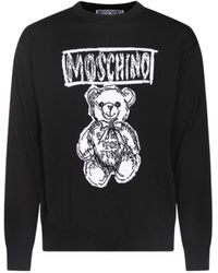 Moschino - Logo Intarsia Sweater - Lyst