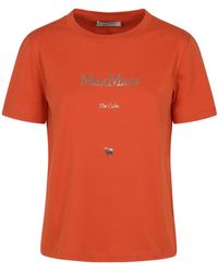 Max Mara - Quieto Logo Printed Crewneck T-Shirt - Lyst