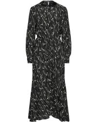 Isabel Marant - Two-Tone V-Neck Long-Sleeve Dress - Lyst