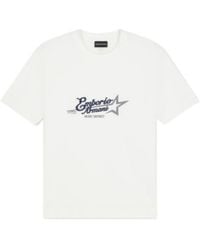 Emporio Armani - Logo-Embroidered T-Shirt - Lyst