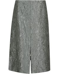 Dries Van Noten - Front-Slit Creased Mini Skirt - Lyst
