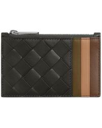 Bottega Veneta - Intrecciato Zipped Card Case - Lyst