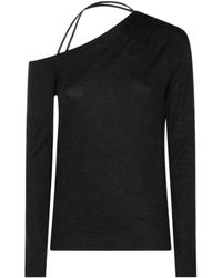 Brunello Cucinelli - One-Shoulder Long Sleeved Knit Jumper - Lyst