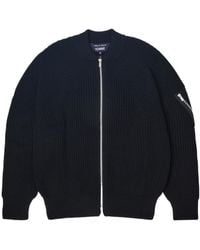 Comme des Garçons - Chunky Ribbed Knit Sweater With Zippered Pocket Detail - Lyst