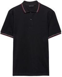 Prada - Cotton Piqué Polo Shirt - Lyst
