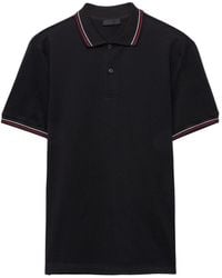 Prada - Cotton Piqué Polo Shirt - Lyst