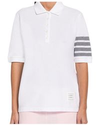 Thom Browne - 4-Bar Short Sleeved Polo Top - Lyst