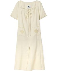 Sleeper - Sofia Embroidered Linen Dress - Lyst