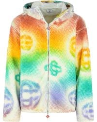 CASABLANCA - Monogram Zip-Up Hooded Jacket - Lyst