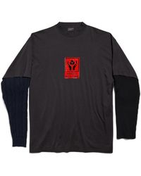 Balenciaga - Handle With Care Patched Sleeves T-Shirt - Lyst