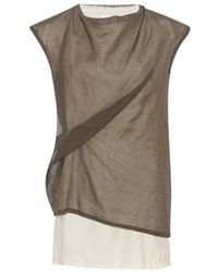 The Row - Draped-Detail Inawa Blouse - Lyst