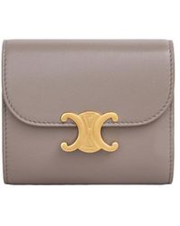 Celine - Small Flap Wallet Triomphe - Lyst