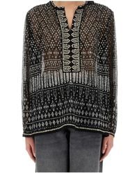 Isabel Marant - Nickie V-Neck Blouse - Lyst