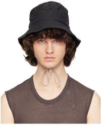 Rick Owens - Wide Brim Denim Hat - Lyst
