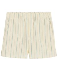 Ami Paris - Striped Elasticated Waist Shorts - Lyst