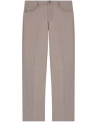 Emporio Armani - Button-Fastening Trousers - Lyst