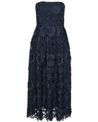 ROTATE BIRGER CHRISTENSEN - 3D Lace Flared Midi Dress - Lyst