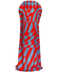 Dries Van Noten - Printed Silk Maxi Dress - Lyst