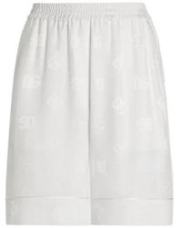 Dolce & Gabbana - All-Over Dg Logo Jacquard Satin Shorts - Lyst