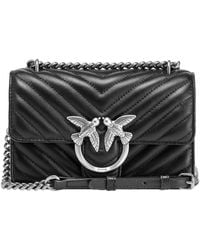 Pinko - Lovebird Quilted Chain-Linked Shoulder Bag - Lyst