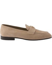 Prada - Suede Loafers - Lyst