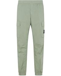 Stone Island - Compass Patch Tapered-Leg Cargo Pants - Lyst