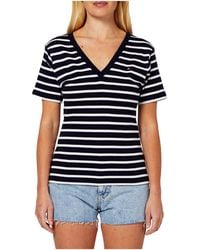 Tommy Hilfiger - V-Neck Striped T-Shirt - Lyst