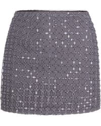 ROTATE BIRGER CHRISTENSEN - Sequin-Embellished Mini Skirt - Lyst