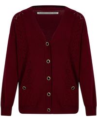 Alessandra Rich - Lace-Knit Buttoned Cardigan - Lyst