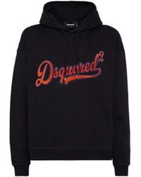 DSquared² - Logo Printed Drawstring Hoodie - Lyst