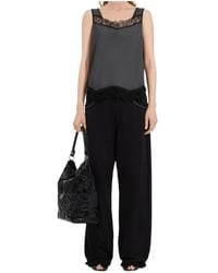 MM6 by Maison Margiela - Mirrored Lace Slip Top - Lyst