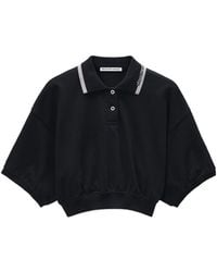 Alexander Wang - T By Cropped Polo Shirt - Lyst