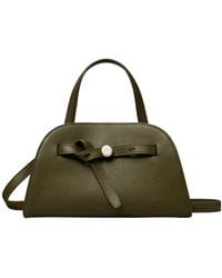 Tory Burch - Logo-Plaque Grained-Leather Tote Bag - Lyst