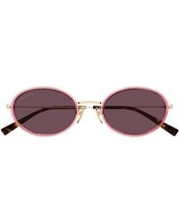 Gucci - Eyewear Round Frame Sunglasses - Lyst