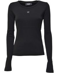 DSquared² - Long-Sleeved Crewneck T-Shirt - Lyst