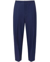 Elisabetta Franchi - Cool Wool Trousers With Contrasting Topstitching - Lyst